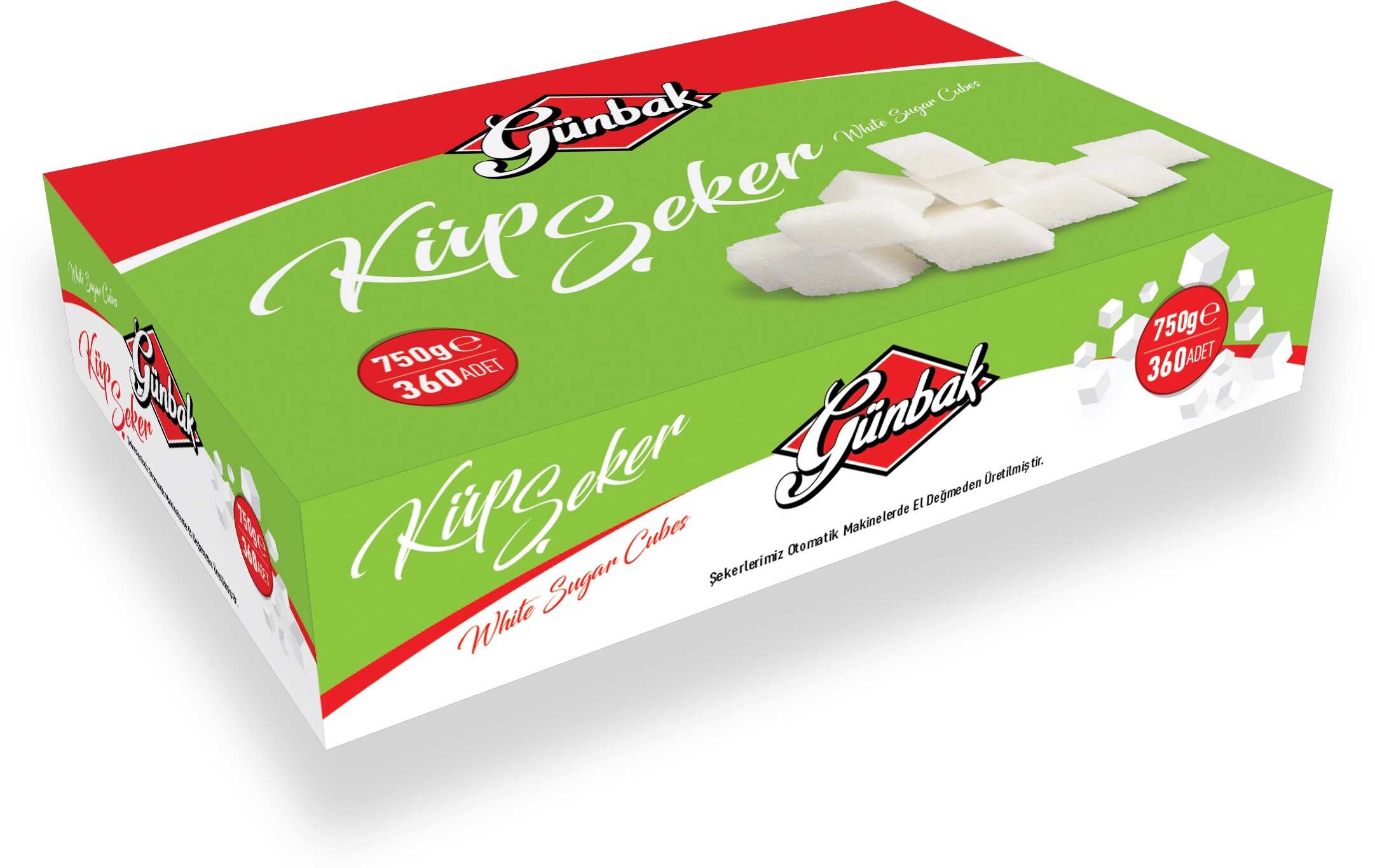 mini-günbak küp şeker 360 adet