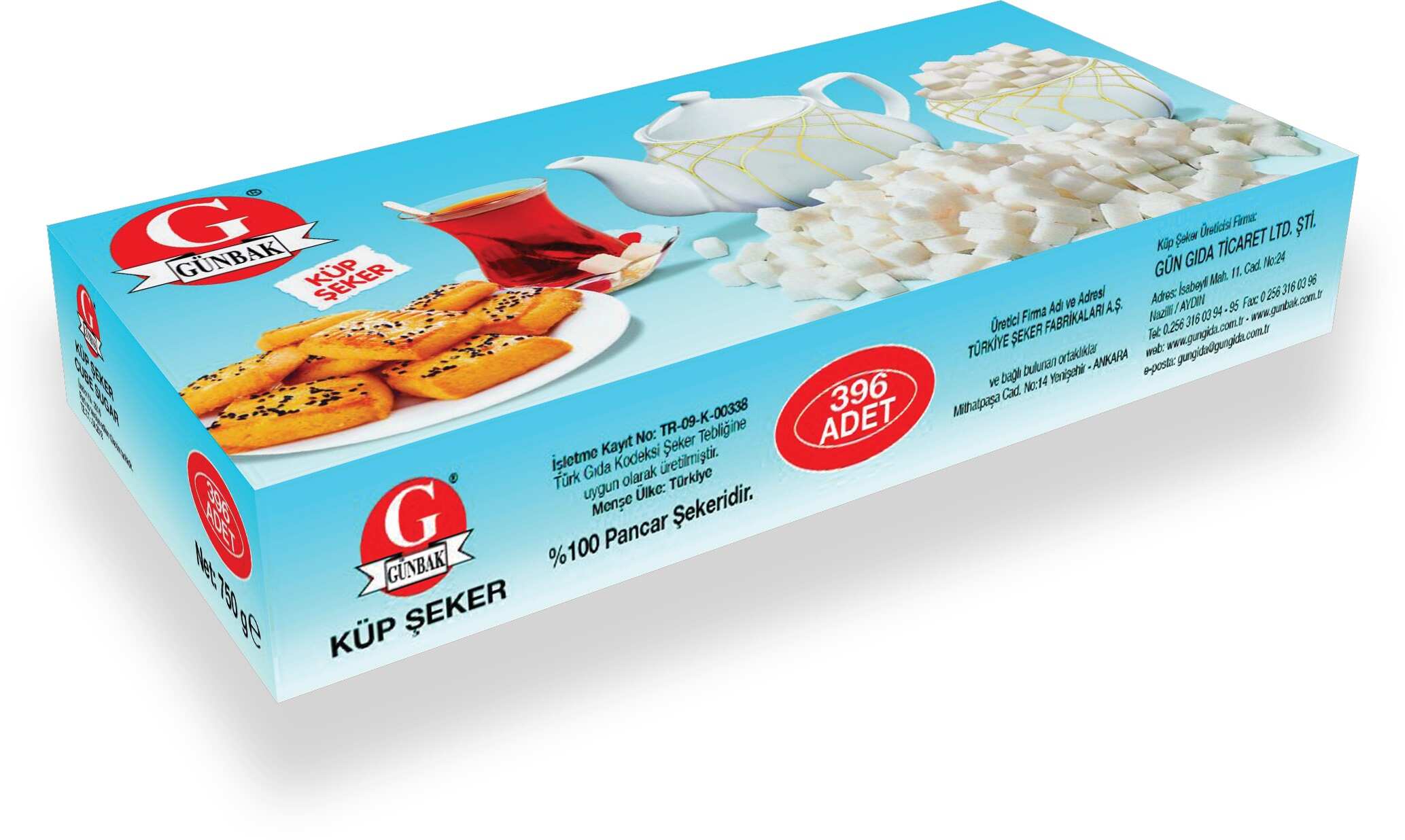 mini-günbak küp şeker 396 adet